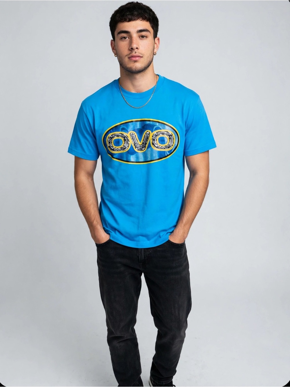 OVO October's Very Own T-Shirt - Bright Blue - Size XXL - 100% Cotton Made in C